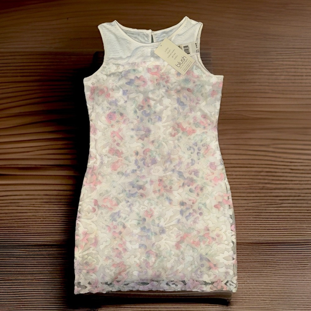 NWT Blush By Us Angels Pastel Flowers Girls Dress Size 14‎